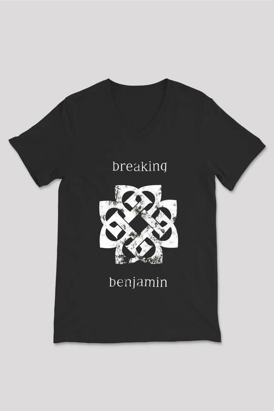 Breaking Benjamin Siyah Unisex V Yaka Tişört T-Shirt