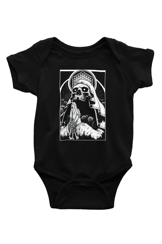 Bring Me the Horizon Baskılı Siyah Bebek Body - Zıbın