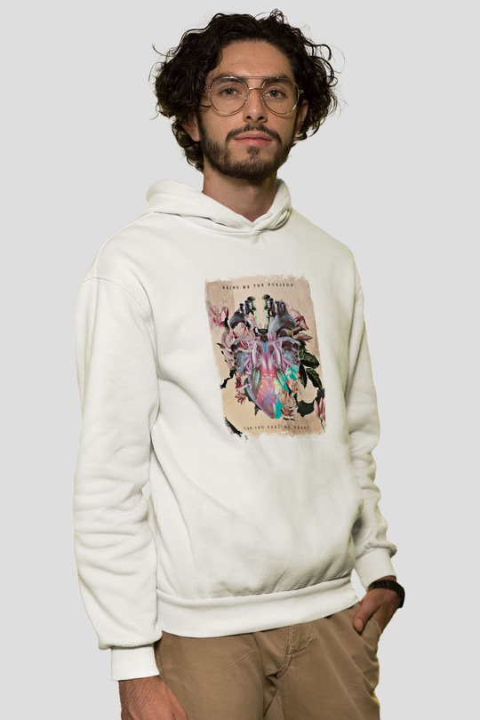 Bring Me the Horizon Baskılı Unisex Beyaz Hoodie