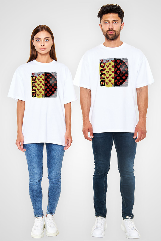 Bring Me the Horizon Baskılı Unisex Beyaz Oversize Tişört
