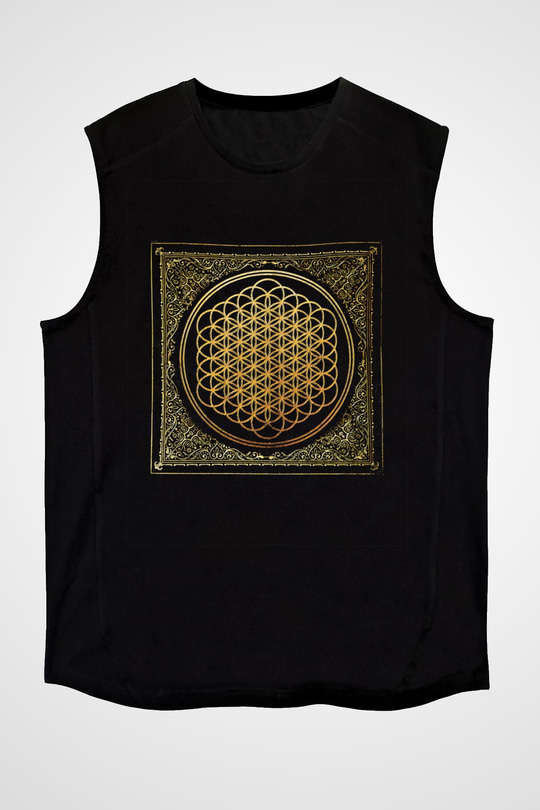 Bring Me the Horizon Baskılı Unisex Siyah Kolsuz Tişört