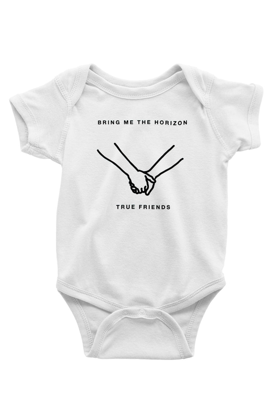 Bring Me the Horizon Beyaz Bebek Body - Zıbın