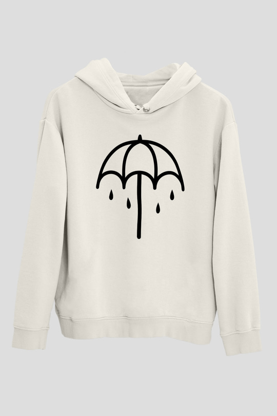 Bring Me the Horizon Beyaz Unisex Kapşonlu Sweatshirt