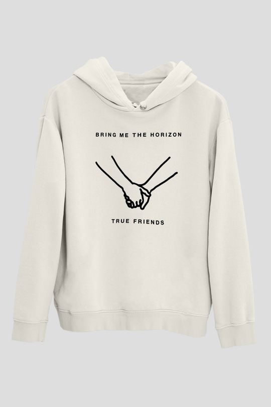Bring Me the Horizon Beyaz Unisex Kapüşonlu Sweatshirt
