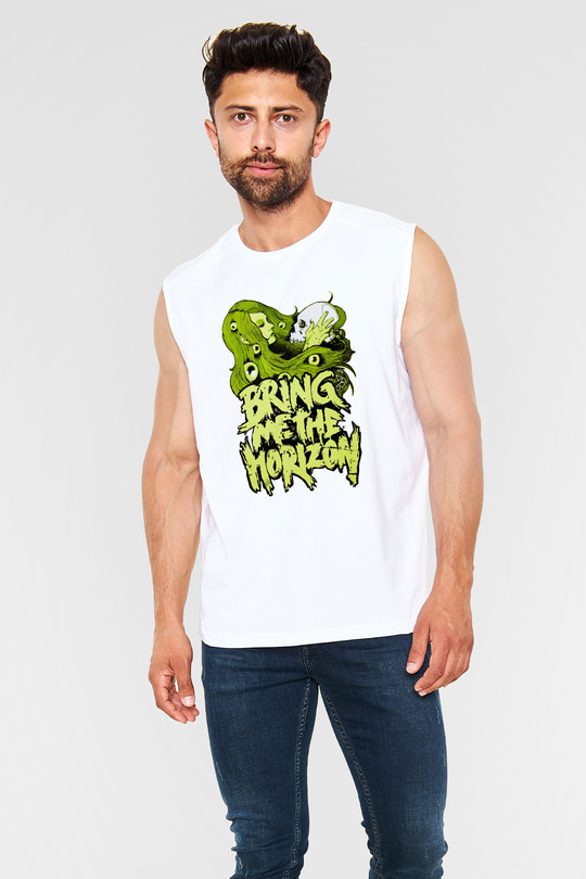 Bring Me the Horizon Beyaz Unisex Kolsuz Tişört
