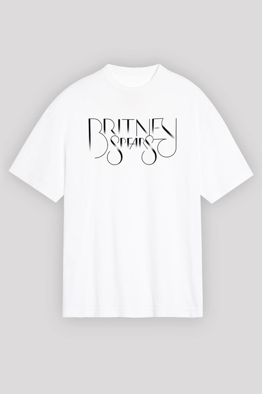 Britney Spears Beyaz Unisex Oversize Tişört T-Shirt
