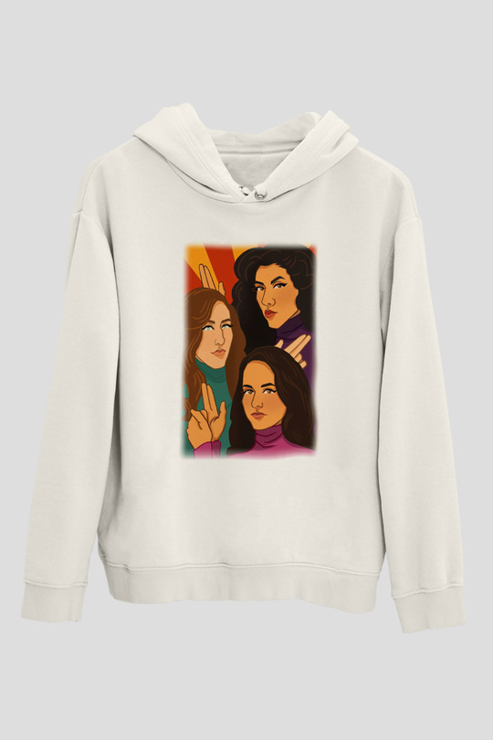 Brooklyn Nine-Nine Beyaz Unisex Kapşonlu Sweatshirt