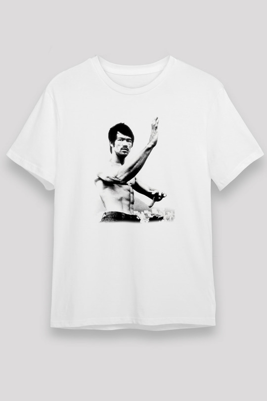 Bruce Lee Beyaz Unisex Tişört T-Shirt - TişörtFabrikası