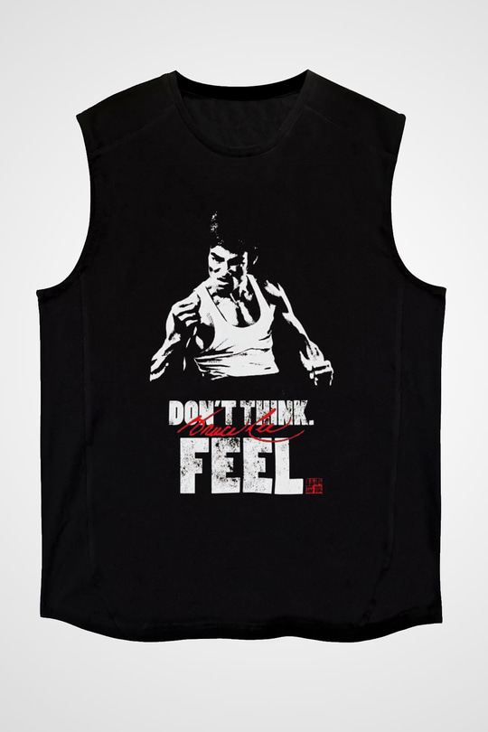 Bruce Lee Siyah Unisex Kolsuz Tişört