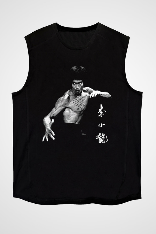 Bruce Lee Siyah Unisex Kolsuz Tişört