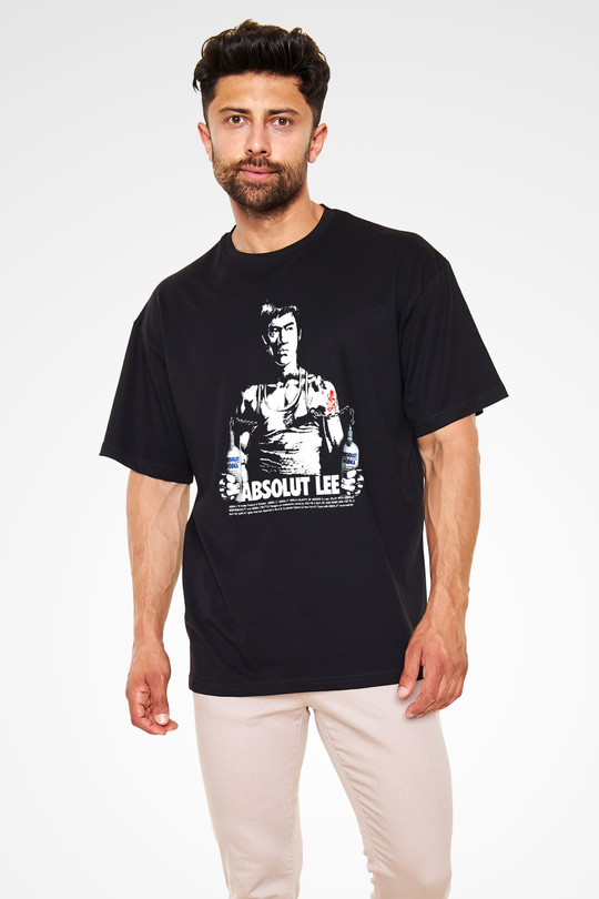 Bruce Lee Siyah Unisex Oversize Tişört T-Shirt
