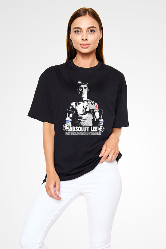 Bruce Lee Siyah Unisex Oversize Tişört T-Shirt