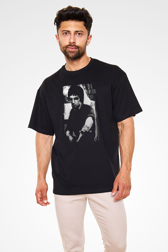 Bruce Lee Siyah Unisex Oversize Tişört T-Shirt