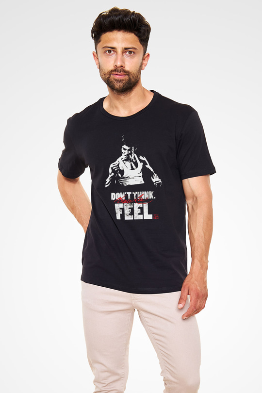 Bruce Lee Siyah Unisex Tişört T-Shirt - TişörtFabrikası