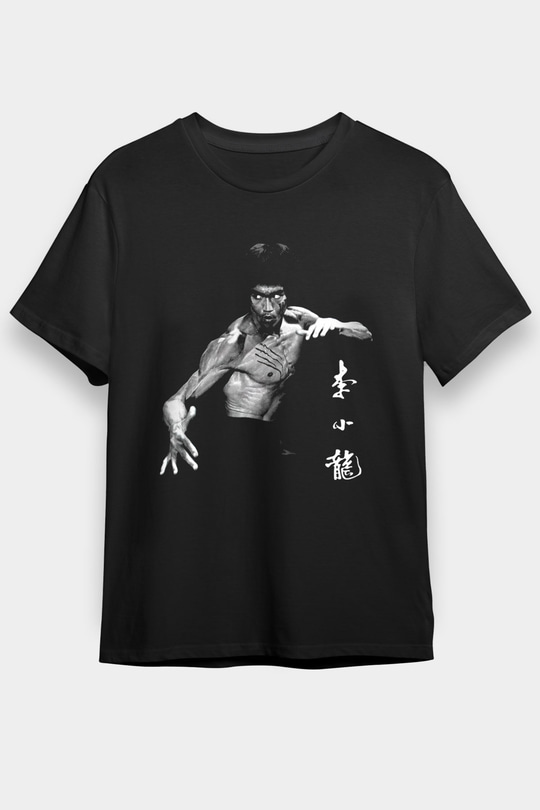 Bruce Lee Siyah Unisex Tişört T-Shirt - TişörtFabrikası