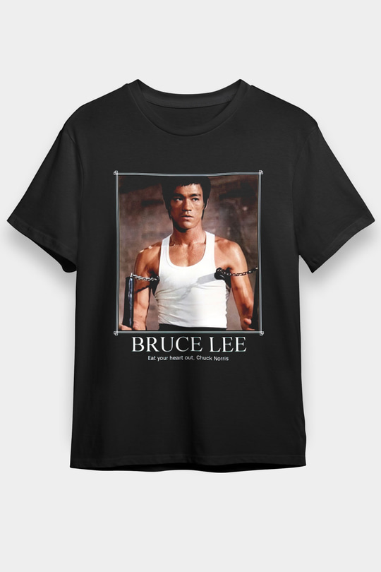 Bruce Lee Siyah Unisex Tişört T-Shirt - TişörtFabrikası