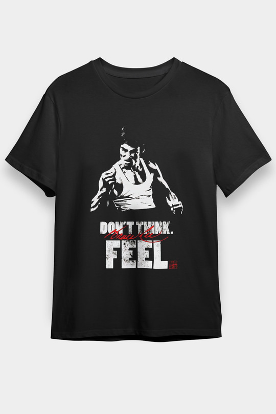 Bruce Lee Siyah Unisex Tişört T-Shirt - TişörtFabrikası