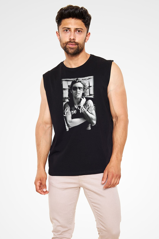 Bruce Springsteen Siyah Unisex Kolsuz Tişört