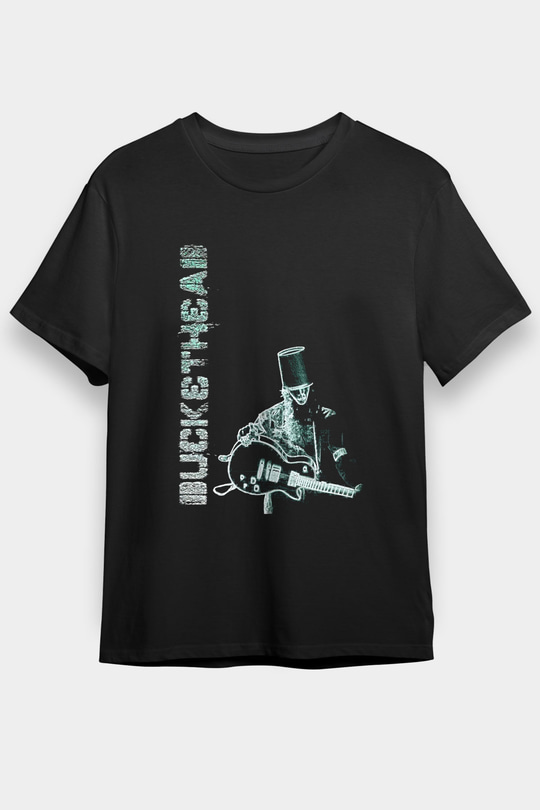 Buckethead Baskılı Unisex Siyah Tişört - Tshirt