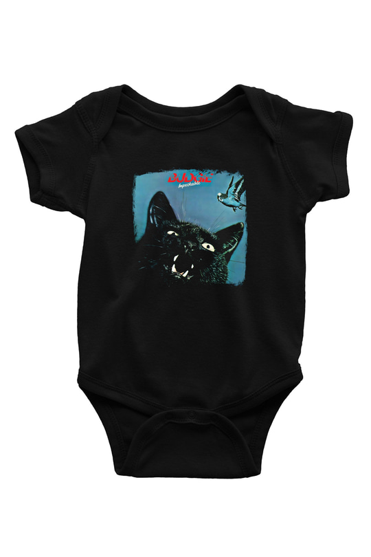 Budgie Baskılı Unisex Siyah Bebek Body - Zıbın