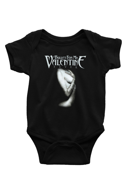 Bullet for My Valentine Baskılı Siyah Bebek Body - Zıbın