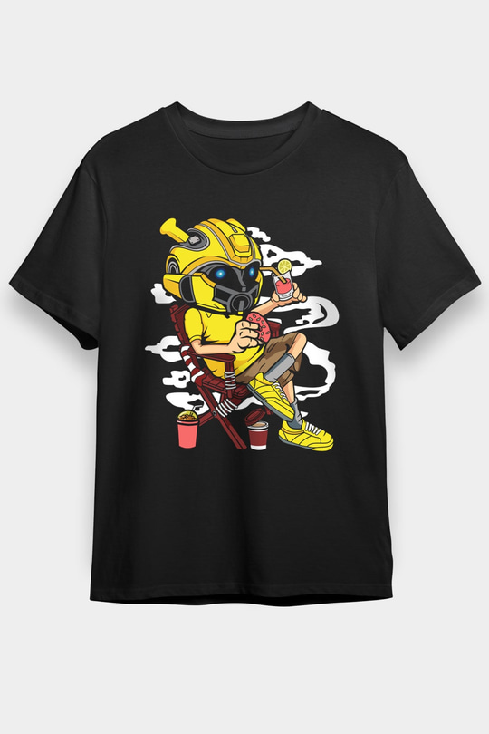 Bumble Bee Holiday Baskılı Unisex Siyah Tişört