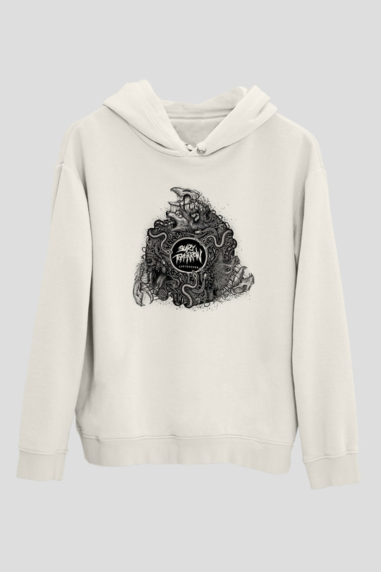 Bury Tomorrow Baskılı Beyaz Unisex Kapüşonlu Sweatshirt