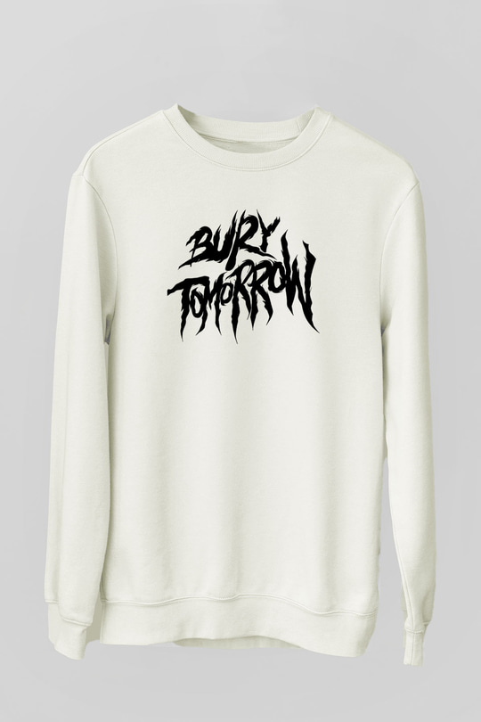 Bury Tomorrow Baskılı Beyaz Unisex Sweatshirt