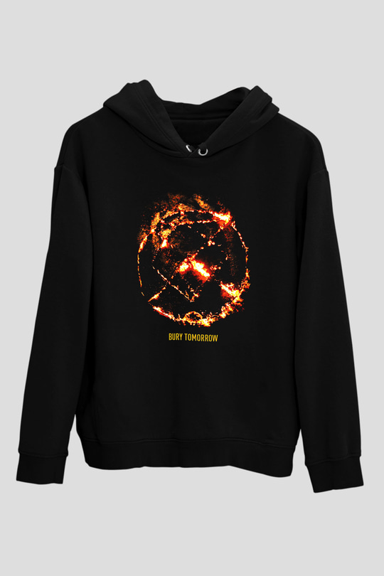 Bury Tomorrow Baskılı Unisex Siyah Kapüşonlu Sweatshirt