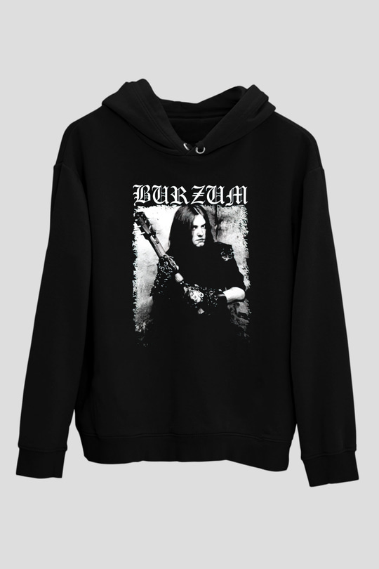 Burzum Siyah Unisex Kapüşonlu Sweatshirt
