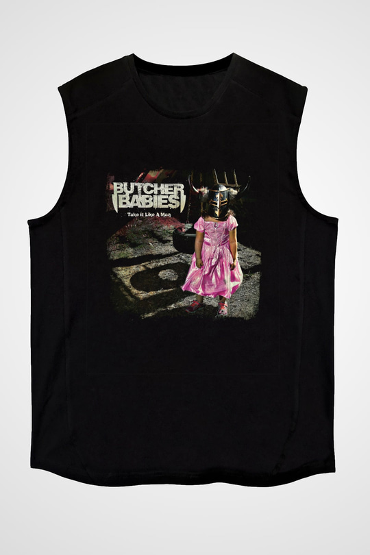 Butcher Babies Baskılı Unisex Siyah Kolsuz Tişört