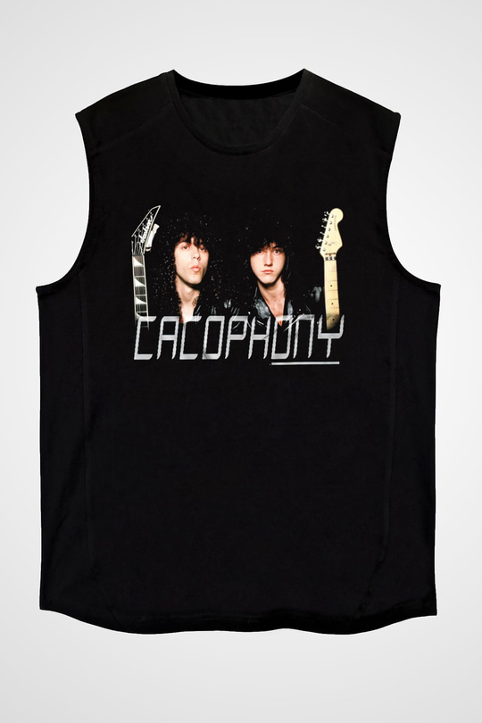 Cacophony Siyah Unisex Kolsuz Tişört