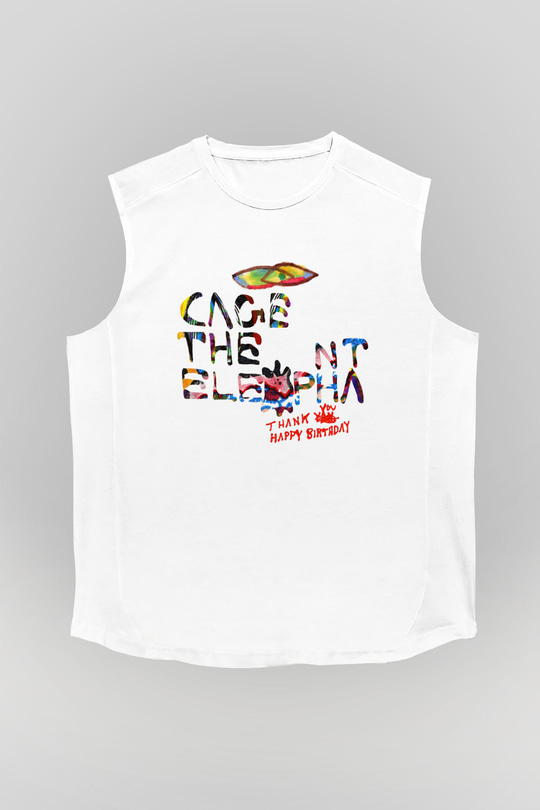 Cage the Elephant Beyaz Unisex Kolsuz Tişört