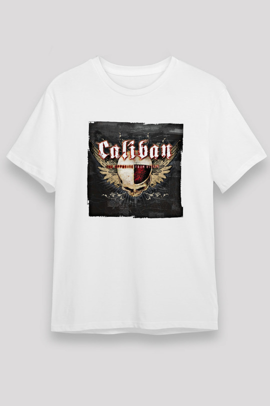 Caliban Baskılı Unisex Beyaz Tişört