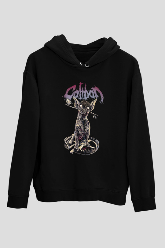 Caliban Siyah Unisex Kapüşonlu Sweatshirt