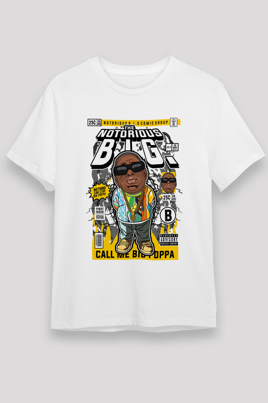 Call Me B.I.G Baskılı Unisex Beyaz Tişört
