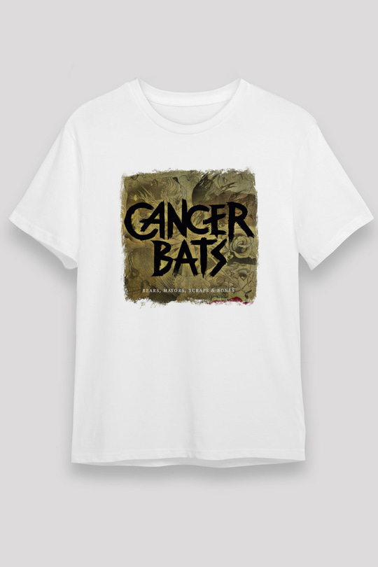 Cancer Bats Baskılı Unisex Beyaz Tişört