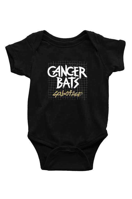 Cancer Bats Baskılı Unisex Siyah Bebek Body - Zıbın
