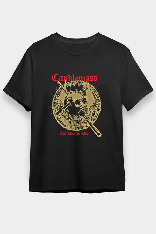 Candlemass Baskılı Unisex Siyah Tişört