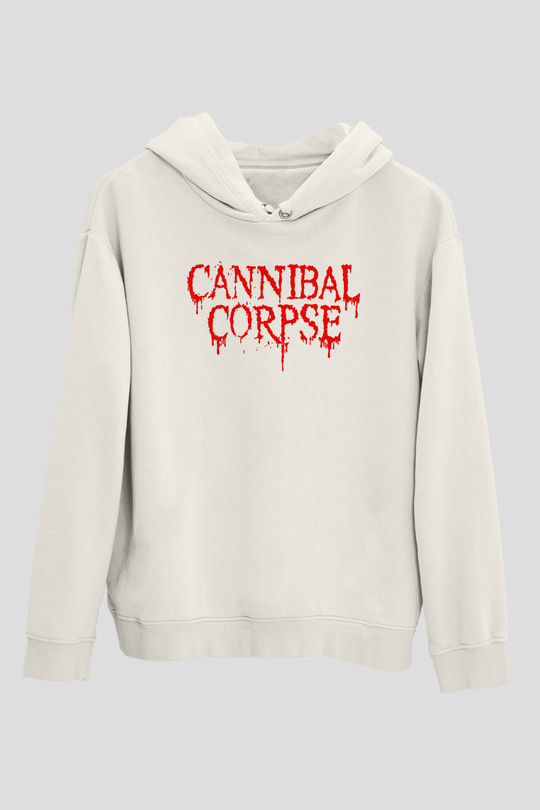 Cannibal Corpse Beyaz Unisex Kapşonlu Sweatshirt