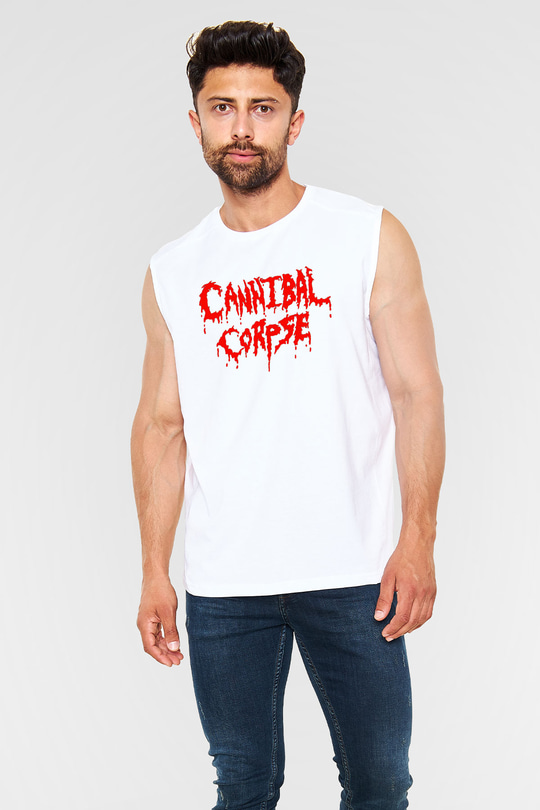 Cannibal Corpse Beyaz Unisex Kolsuz Tişört