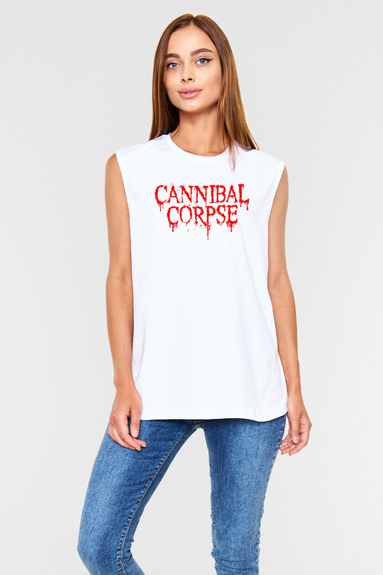 Cannibal Corpse Beyaz Unisex Kolsuz Tişört