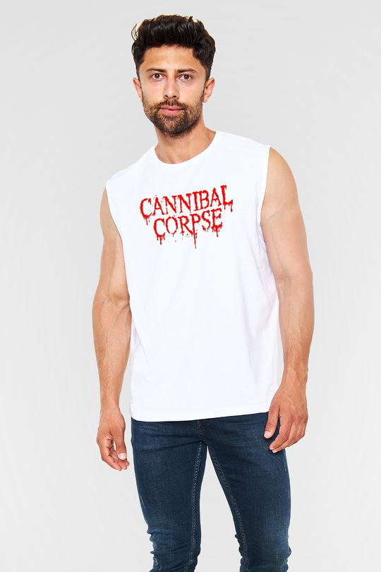 Cannibal Corpse Beyaz Unisex Kolsuz Tişört