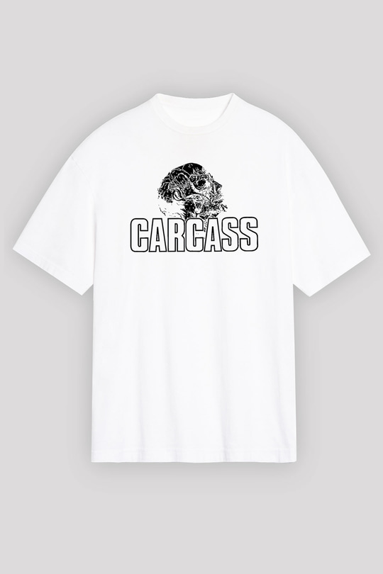 Carcass Beyaz Unisex Oversize Tişört T-Shirt
