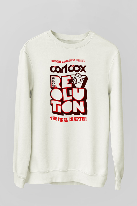 Carl Cox Beyaz Unisex Sweatshirt