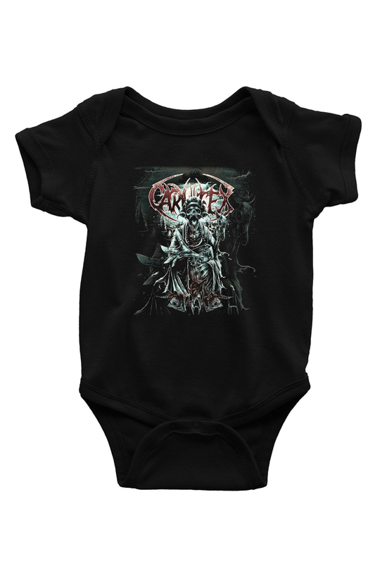 Carnifex Baskılı Siyah Bebek Body - Zıbın