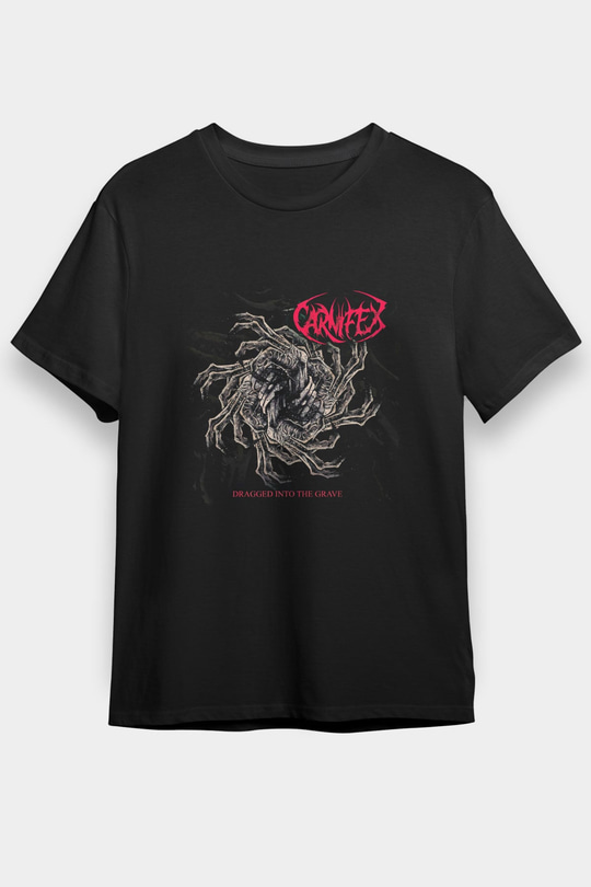 Carnifex Baskılı Unisex Siyah Tişört