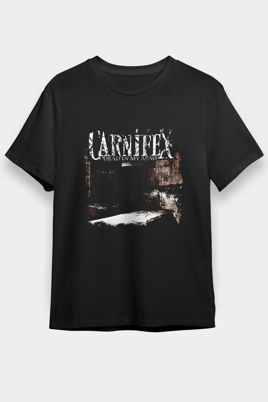 Carnifex Baskılı Unisex Siyah Tişört