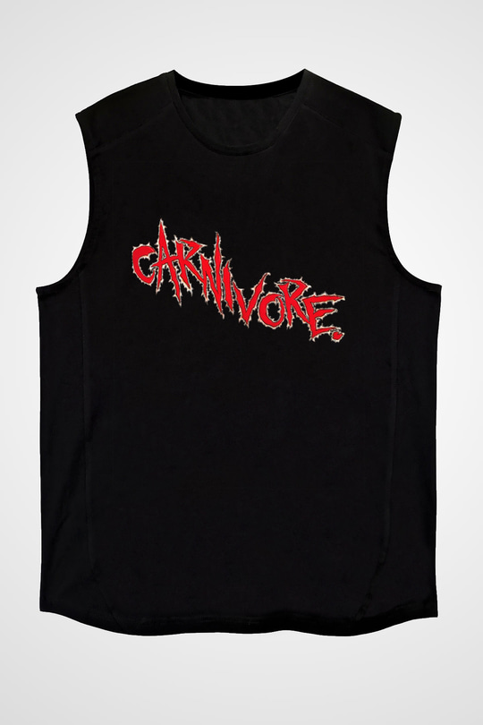 Carnivore Siyah Unisex Kolsuz Tişört