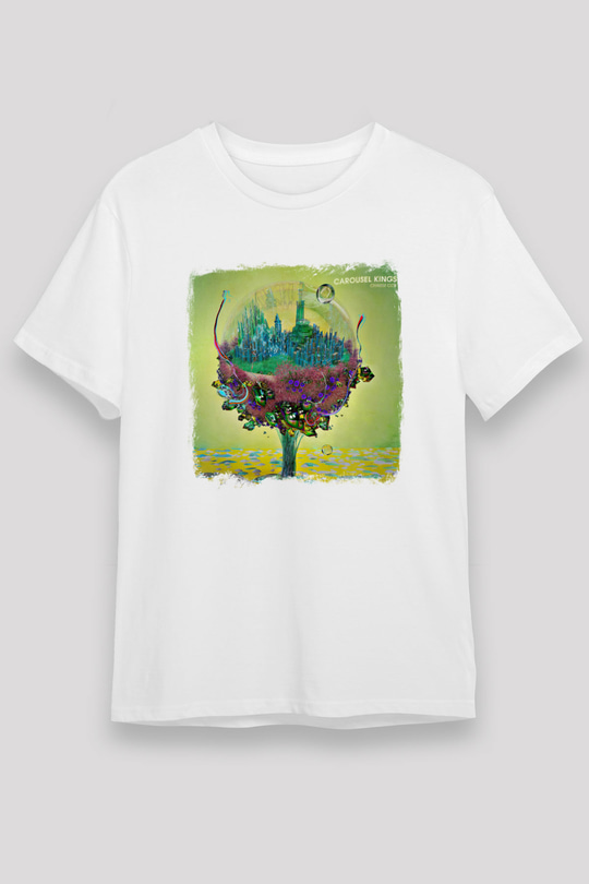 Carousel Kings Baskılı Unisex Beyaz Tişört